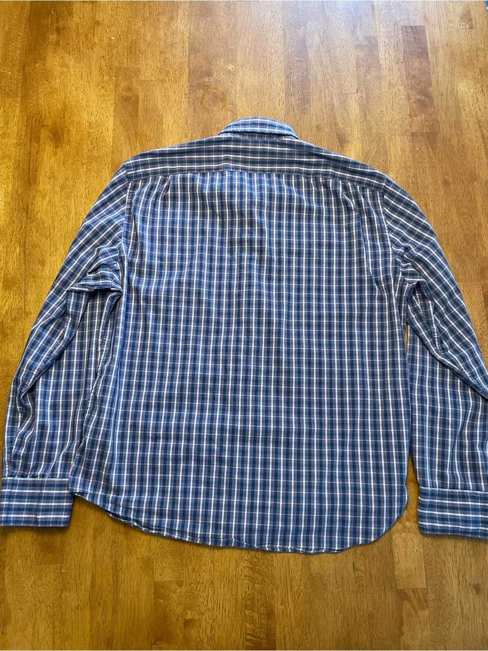 J. Crew Men’s Button-Down Plaid Shirt in Purple and Navy